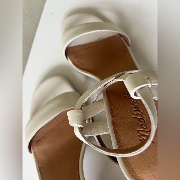 Madewell Elegant off White Block Heel Sandals size 7 - Picture 12 of 14